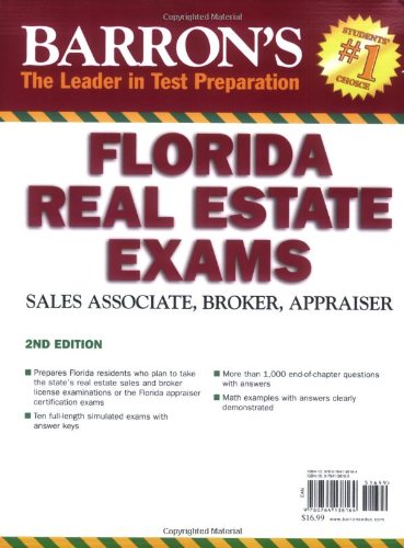 Barron's Florida Real Estate Exams (Barron's Test Prep FL)