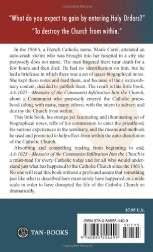 Aa-1025: The Memoirs of a Communist's infiltration in to the Church.