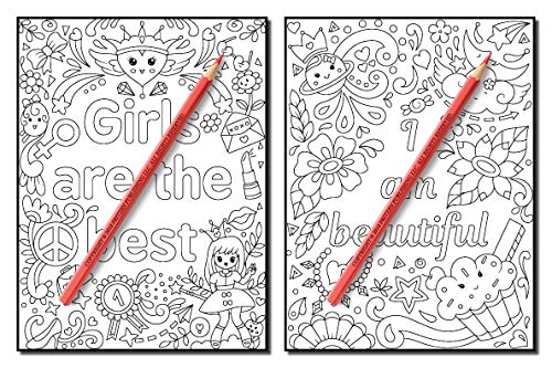 Proud to be a Girl: A Coloring Book for Girls with Fun Inspirational Quotes to Motivate, Encourage and Build Confidence in Young Women