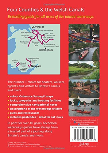 Collins Nicholson Waterways Guides - Four Counties & The Welsh Canals [New Edition]