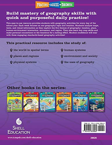 180 Days of Social Studies: Grade 5 - Daily Geography Workbook for Classroom and Home, Cool and Fun Practice, Elementary School Level Activities ... Build Skills (180 Days of Practice, Level 5)