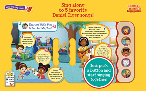 Daniel Tiger Friendly Songs: Children's 5-Button Song Book - Sing and Read with Daniel Tiger and Friends (5 Button Early Bird Song Book)