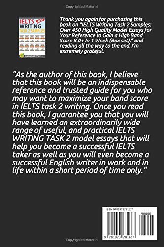 Ielts Writing Task 2 Samples: Over 450 High-Quality Model Essays for Your Reference to Gain a High Band Score 8.0+ In 1 Week