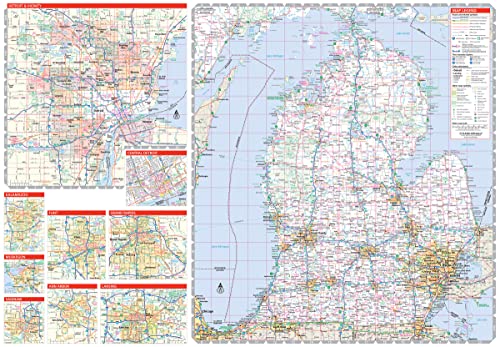 Rand McNally Easy To Read: Michigan State Map