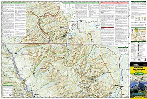 Glacier and Waterton Lakes National Parks Map (National Geographic Trails Illustrated Map, 215)