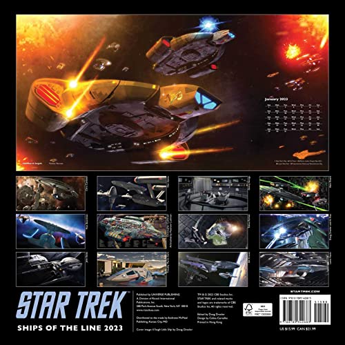 Star Trek: Ships of the Line 2023 Wall Calendar