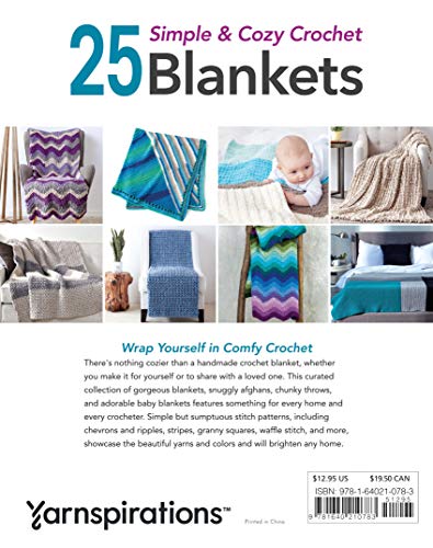 25 Simple & Cozy Crochet Blankets: Easy Patterns for Afghans, Throws, and Baby Blankets