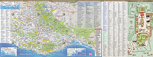 StreetSmart® Oaxaca Map by VanDam -- Laminated State, Region and City Map to Oaxaca, Mexico with all attractions, sights, museums, mezcalerias, hotels, ... 2023 Edition (English and Spanish Edition)