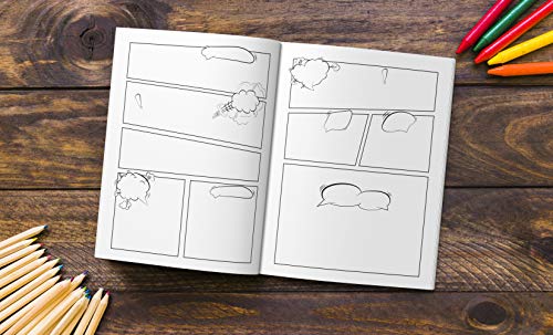 Blank Comic Book For Kids: Sketch Your Own Comics - 110 Unique Blank Comic Pages - A Large 8.5" x 11" Sketchbook For Kids To Express Creative Comic Ideas!