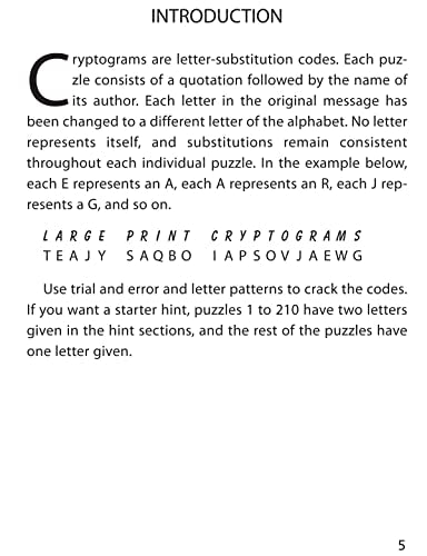 Large Print Cryptograms #2