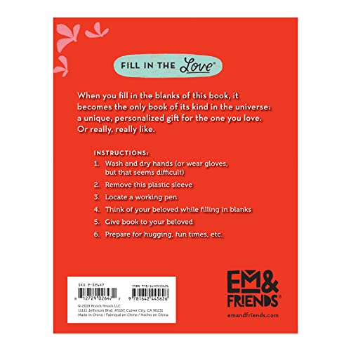 Em & Friends About You Fill in the Love Book