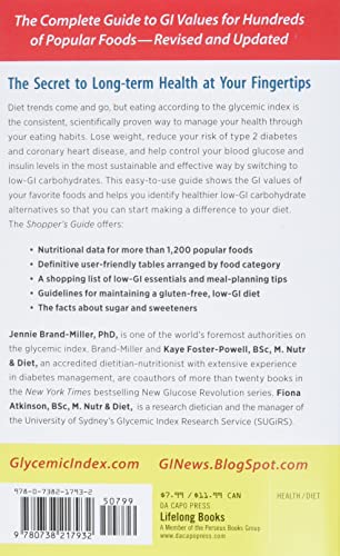 The Shopper's Guide to GI Values: The Authoritative Source of Glycemic Index Values for More Than 1,200 Foods (The New Glucose Revolution Series)