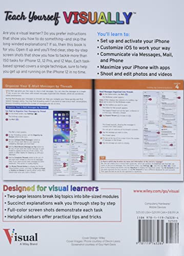 Teach Yourself VISUALLY iPhone 12, 12 Pro, and 12 Pro Max (Teach Yourself VISUALLY (Tech))