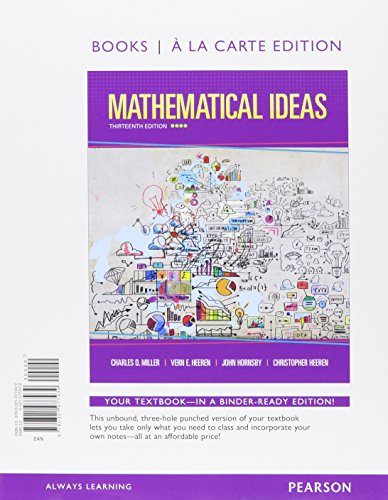 Mathematical Ideas, Books a la Carte Edition