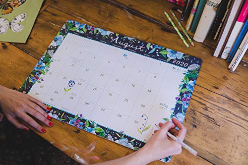 Katie Daisy 2021 Desk Pad Calendar (17-Month Aug 2020 - Dec 2021, 18.75" x 13.5")