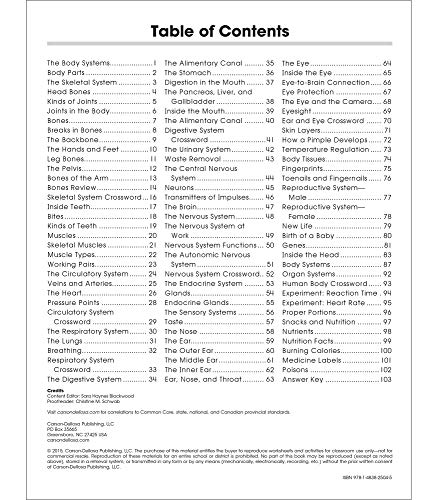 Carson Dellosa The 100+ Series: Human Body Workbook―Grades 5-8 Science Book, Human Anatomy, Bones, Muscles, Organs, the Nervous System, Health and Nutrition (128 pgs) (Volume 13)