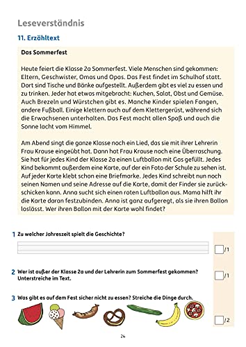 Tests in Deutsch - Lernzielkontrollen 2. Klasse