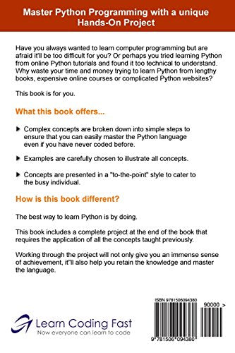 Learn Python in One Day and Learn It Well: Python for Beginners with Hands-on Project. The only book you need to start coding in Python immediately