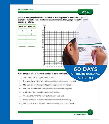 Summer Bridge Activities 6th to 7th Grade Workbooks, Math, Reading Comprehension, Writing, Science, Social Studies, Fitness Summer Learning, 7th Grade Workbooks All Subjects With Flash Cards