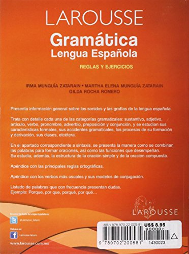 Larousse Gramatica de la Lengua Espanola: Reglas y Ejercicios/Grammar for Spanish Speakers