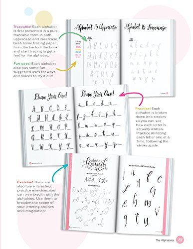 Super Simple Hand Lettering: 20 Traceable Alphabets, Easy Projects, Practice Sheets & More! (Design Originals) Includes Technique Guides, Skill-Building Exercises, Art Prints, & Vellum Tracing Paper