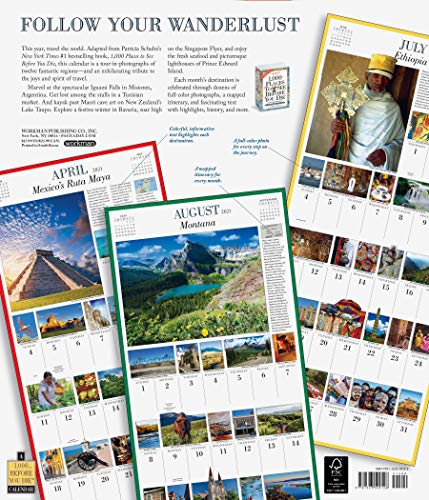 1,000 Places to See Before You Die Picture-A-Day Wall Calendar 2021