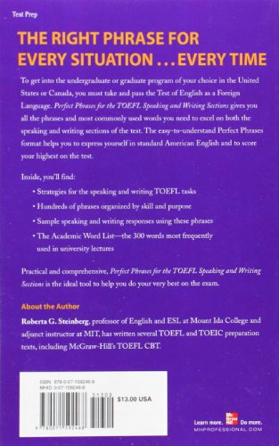 Perfect Phrases for the TOEFL Speaking and Writing Sections (Perfect Phrases Series)