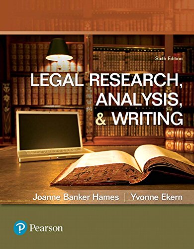 Legal Research, Analysis, and Writing