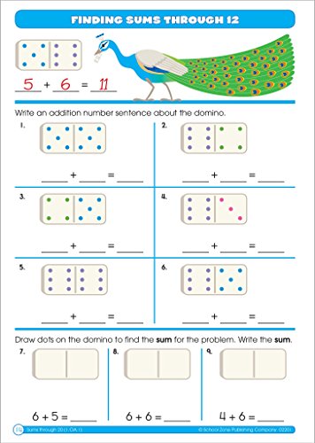 School Zone - Math Basics 1 Workbook - 64 Pages, Ages 6 to 7, 1st Grade, Numbers 1-100, Identifying Numbers, Skip Counting, and More (School Zone I Know It!® Workbook Series)