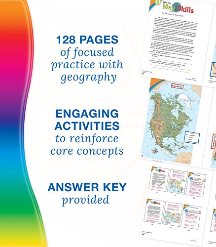 Spectrum Grade 6 Geography Workbooks, Ages 11 to 12, Geography Workbook, International Current Events, World Religions, Migration World History, and World Map Skills - 128 Pages