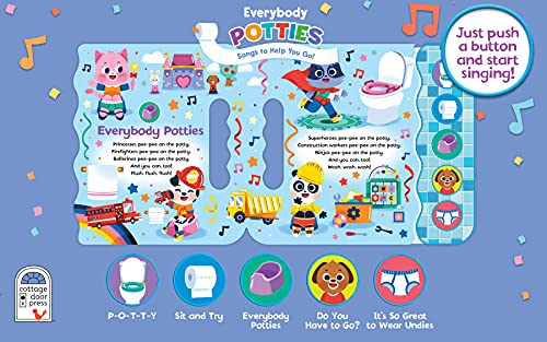 Everybody Potties - Songs To Help You Go! 5-Button Song Children's Board Book, Potty Training (Early Bird Song Books)