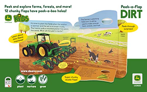 John Deere Kids Peek-a-Flap Dirt - Lift-a-Flap Board Book for Little Farmers and Tractor Lovers