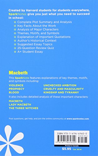 Macbeth SparkNotes Literature Guide (Volume 43) (SparkNotes Literature Guide Series)