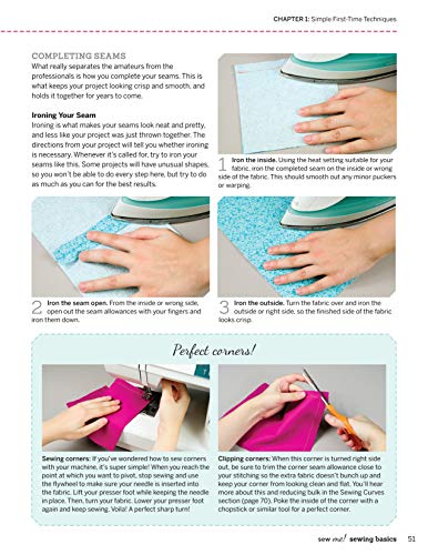 Sew Me! Sewing Basics: Simple Techniques and Projects for First-Time Sewers (Design Originals) Beginner-Friendly Easy-to-Follow Directions to Learn as You Sew, from Sewing Seams to Installing Zippers