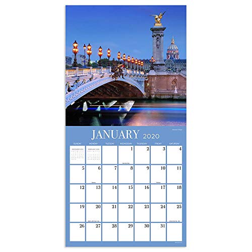 2020 Paris Wall Calendar