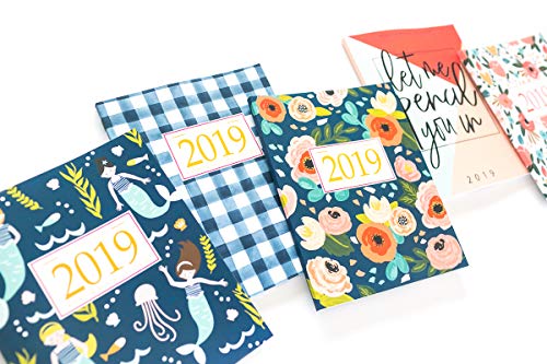 2019 Planner Weekly And Monthly: Calendar + Organizer | Inspirational Quotes And Navy Floral Cover | January 2019 through December 2019