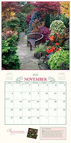 Secret Garden Wall Calendar 2022: A year of photographs that transport you to a garden sanctuary.