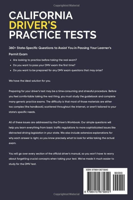 California Driver’s Practice Tests: +360 Driving Test Questions To Help You Ace Your Dmv Exam. (Practice Driving Tests)