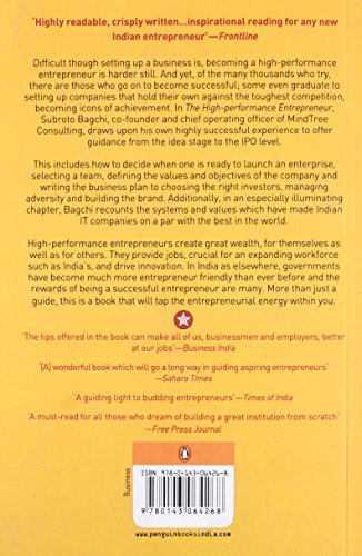 The High-Performance Entrepreneur: Golden Rules for Success in Today`s World [Paperback] [Jun 01, 2008] Subroto Bagchi