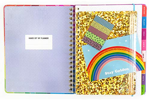 Stay Golden 17-Month Large Planner with 1000+ Stickers 2019-2020 (Pipsticks+Workman)