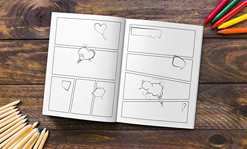 Blank Comic Book For Kids: Sketch Your Own Comics - 110 Unique Blank Comic Pages - A Large 8.5" x 11" Sketchbook For Kids To Express Creative Comic Ideas!