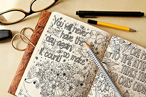 Key to Happiness: A Inspirational Coloring Book For Adults