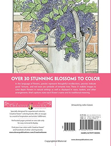 Creative Haven The Beautiful Language of Flowers Coloring Book: Relax & Unwind with 31 Stress-Relieving Illustrations (Creative Haven Coloring Books)