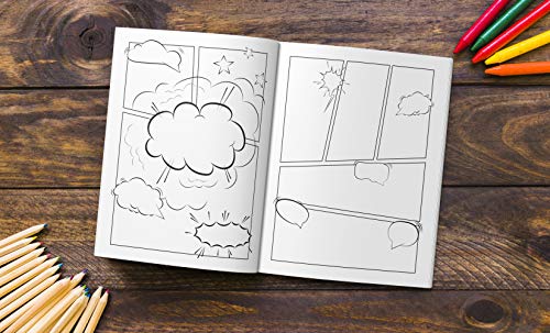 Blank Comic Book For Kids: Sketch Your Own Comics - 110 Unique Blank Comic Pages - A Large 8.5" x 11" Sketchbook For Kids To Express Creative Comic Ideas!