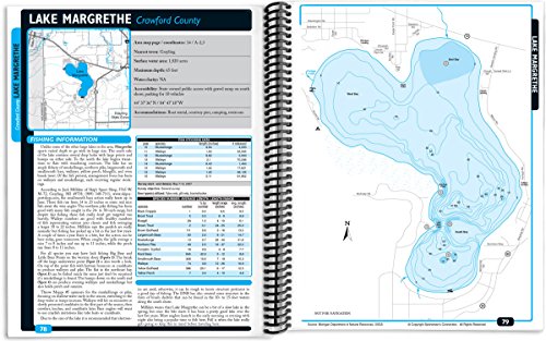 Michigan's Best Lakes Fishing Maps Guide Book