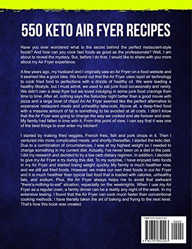 Keto Air Fryer Cookbook For Beginners: 550 Air Frying Recipes To Lose Weight Quick and Easy on the Ketogenic Diet (Keto Air Fryer Recipes)