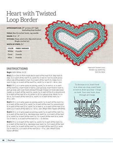 Rag Rugs, 2nd Edition, Revised and Expanded: 16 Easy Crochet Projects to Make with Strips of Fabric (Design Originals) Beginner-Friendly Techniques & Instructions for Square, Round, Oval, & Heart Rugs