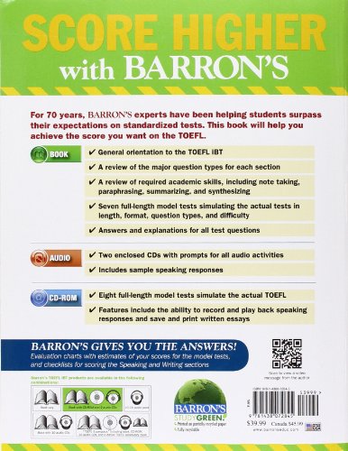 Barron's TOEFL iBT with Audio CDs and CD-ROM, 14th Edition