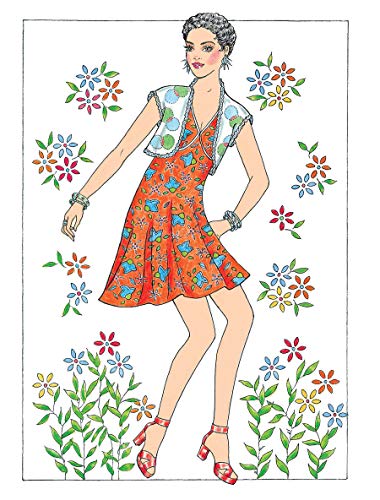 Creative Haven Fabulous Fashions of the 1970s Coloring Book (Creative Haven Coloring Books)