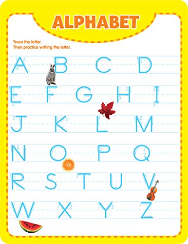 Active Minds - Write-and-Erase - Wipe Clean Learning Boards Ages 4+ - Numbers, Addition, Alphabet, Shapes, and Drawing